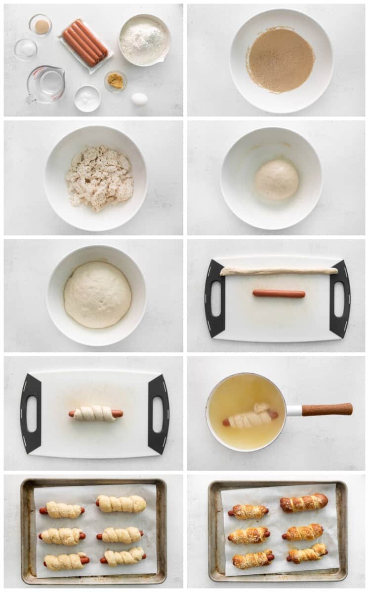 how to make pretzel dogs step by step photo instructions