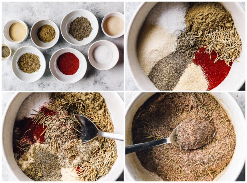 step by step photos for how to make turkey rub.