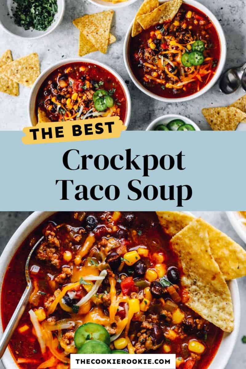 crockpot taco soup pinterest