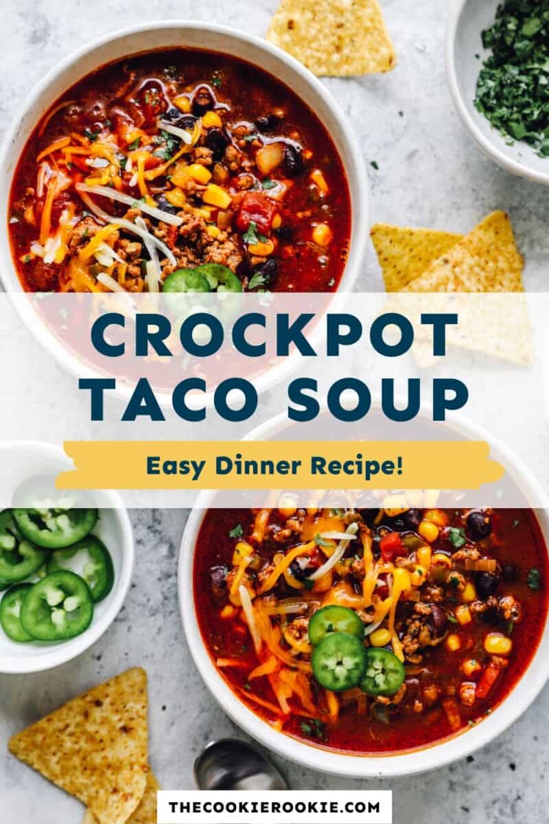 crockpot taco soup pinterest