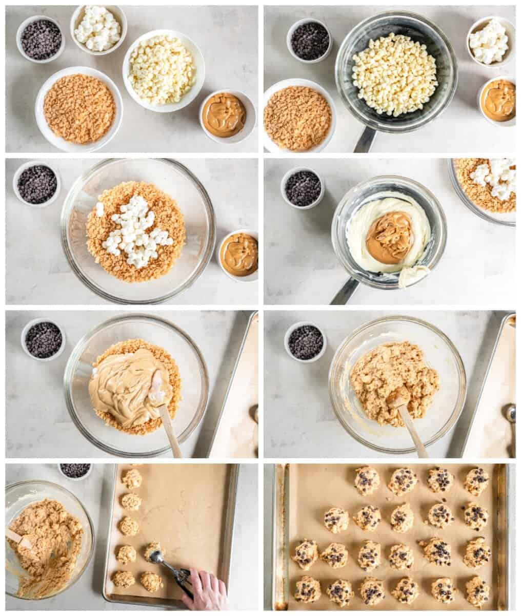 step by step photos for how to make avalanche cookies.