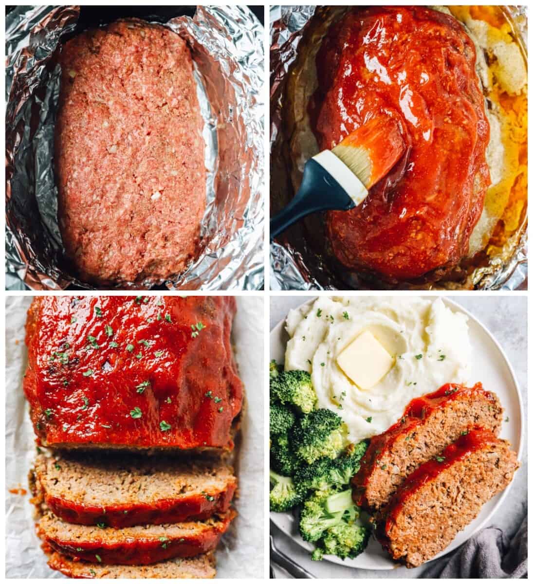 step by step photos for how to make crockpot meatloaf.