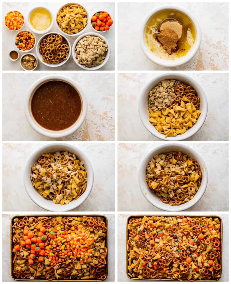 how to make halloween Chex mix step by step photo instructions