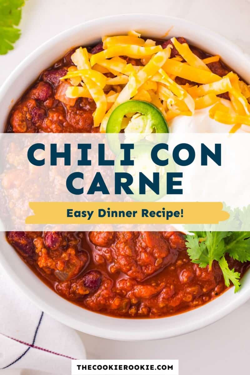 Chili con Carne Recipe - The Cookie Rookie®