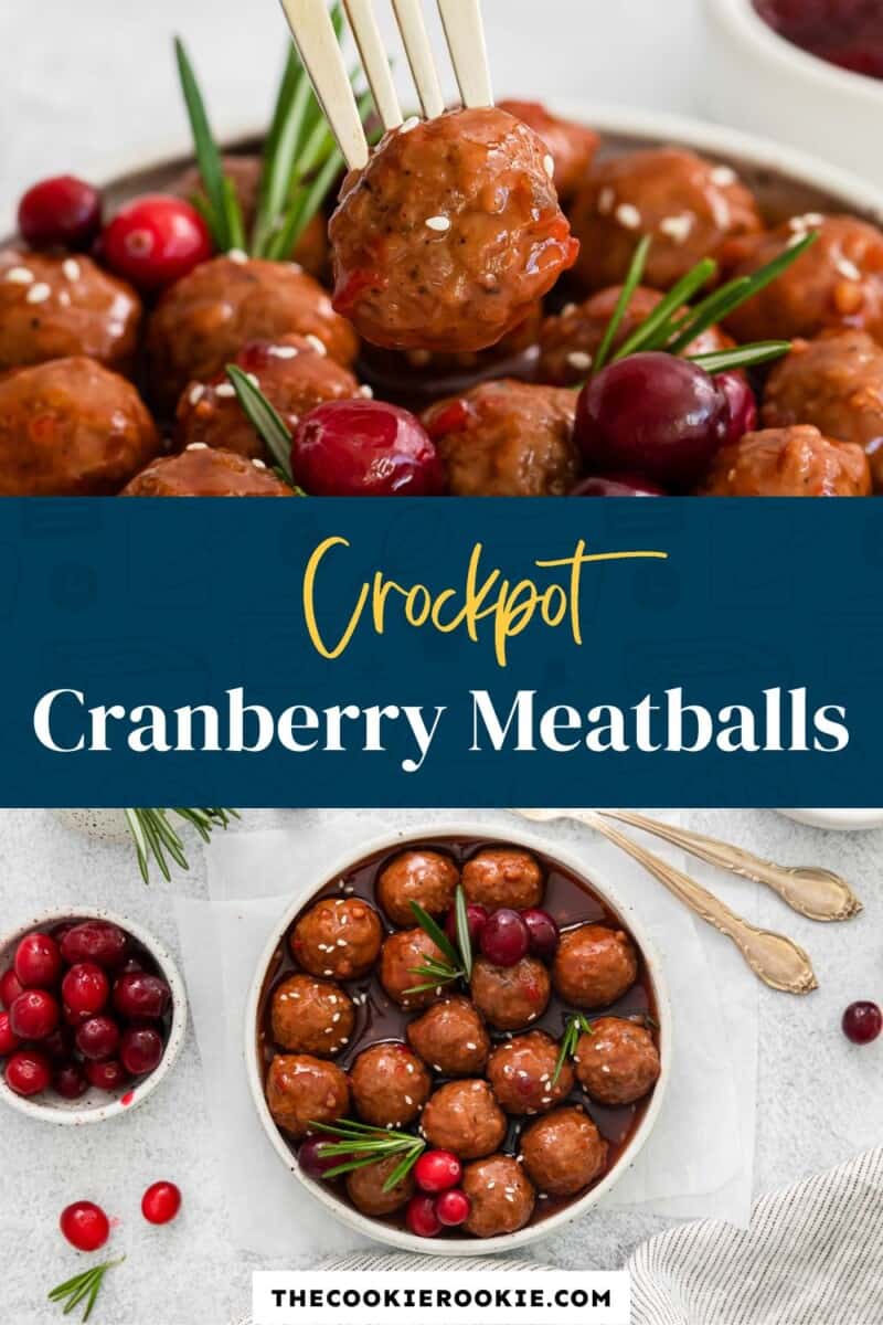 crockpot cranberry meatballs pinterest