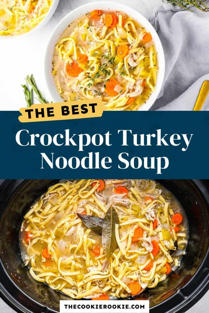 crockpot turkey noodle soup pinterest