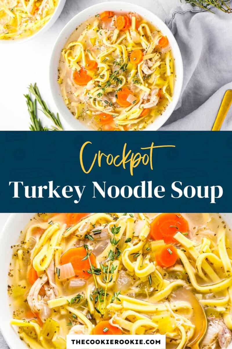 crockpot turkey noodle soup pinterest