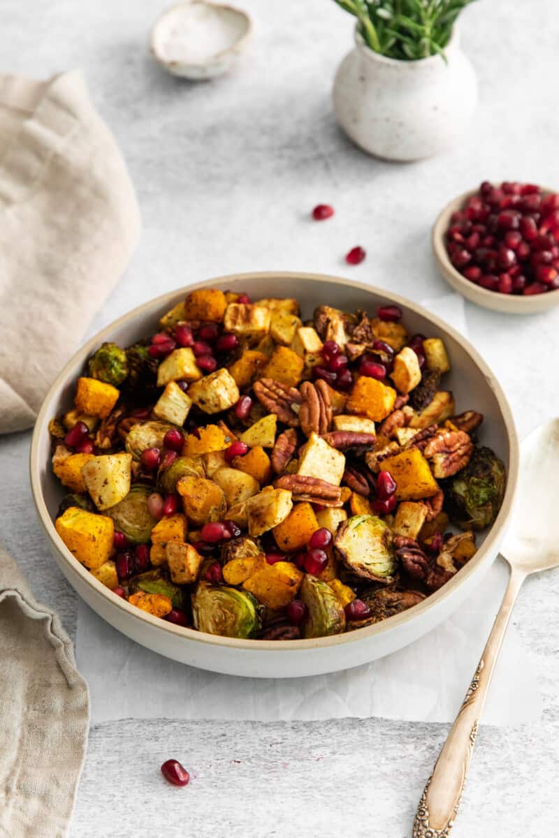 bowl of air fryer roasted vegetables