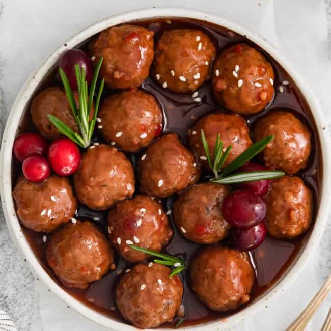 crockpot cranberry meatballs