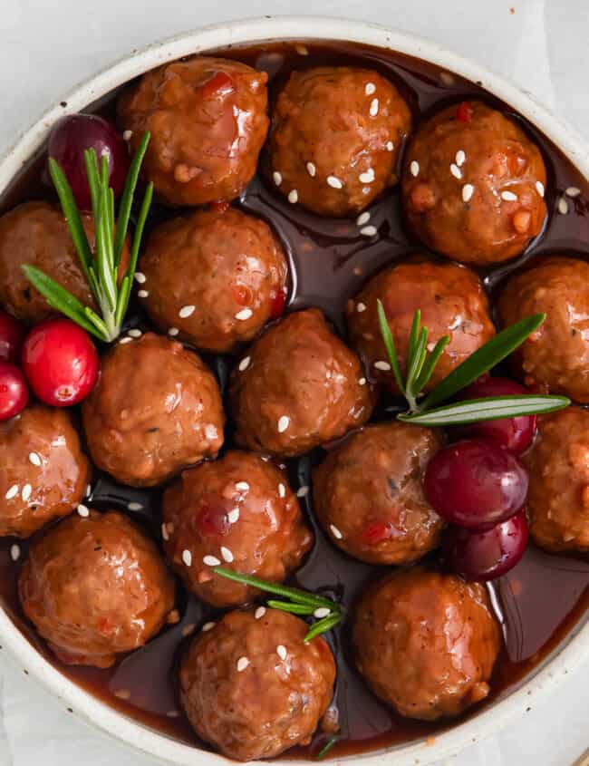 crockpot cranberry meatballs