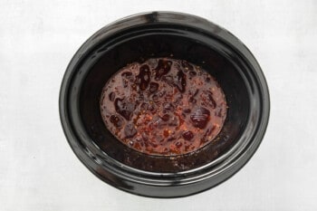 cranberry mixture in the pot