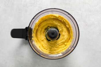 egg yolk mixture in a food processor
