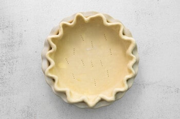 pie crust without filling, before baking