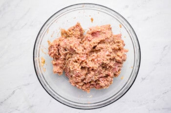 ground turkey mixture in a large bowl