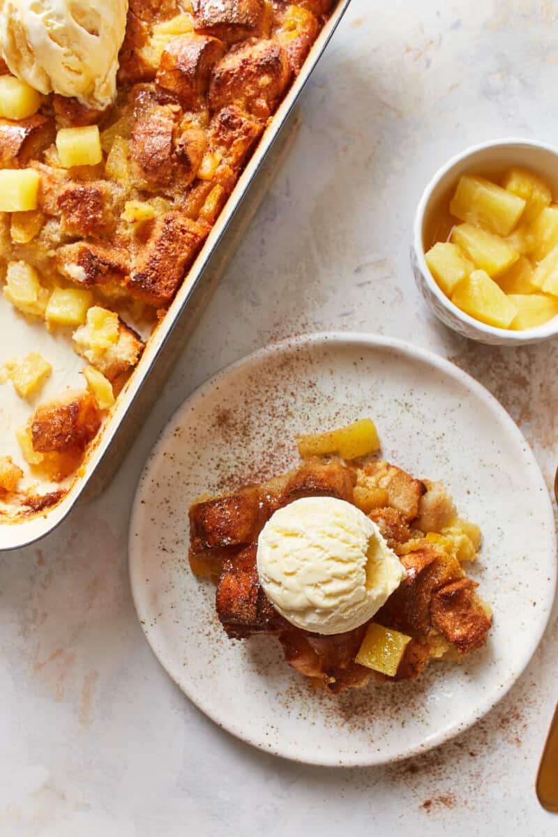 pineapple bread pudding