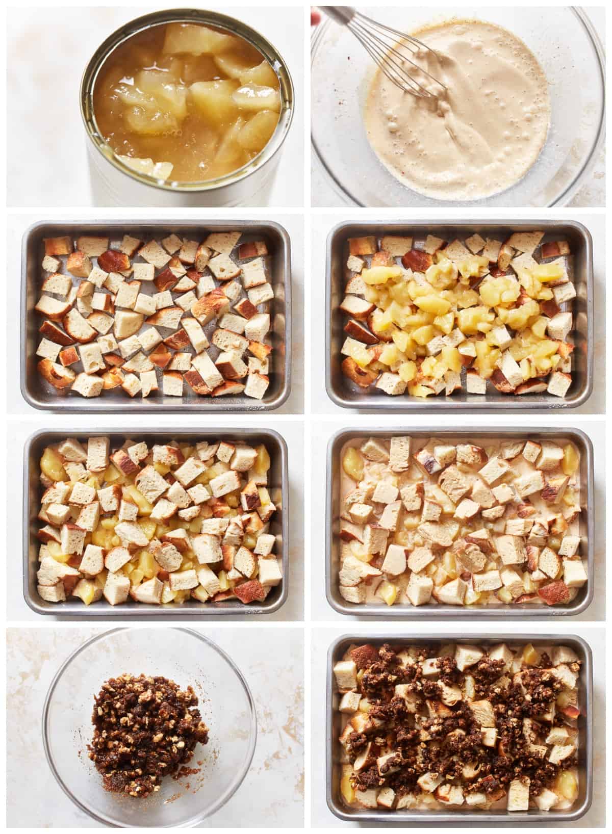 how to make caramel apple pie bread pudding step by step photo instructions