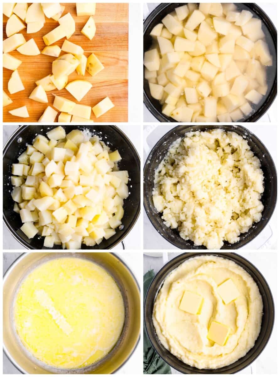step by step photos for how to make mashed potatoes.