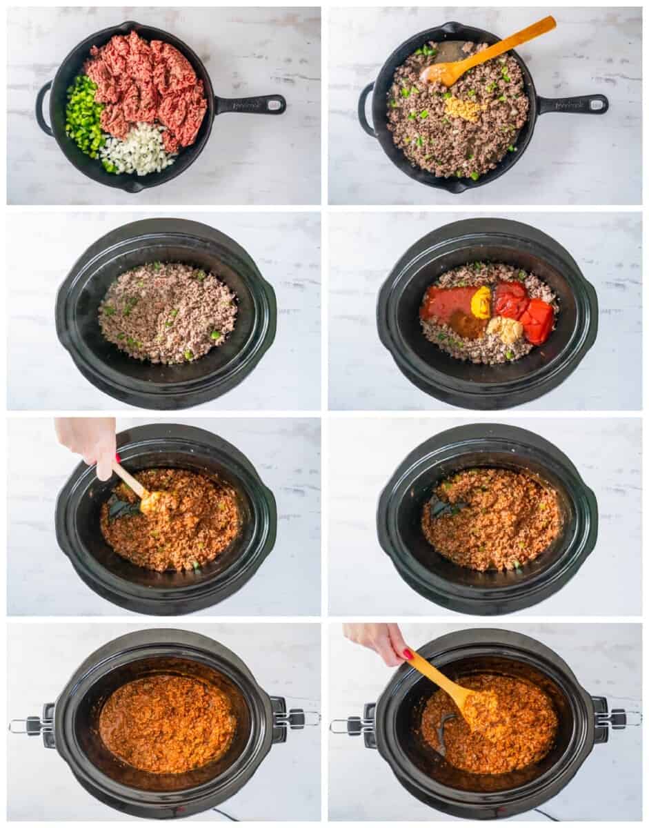 how to make sloppy joes in the crockpot step by step photo instructions