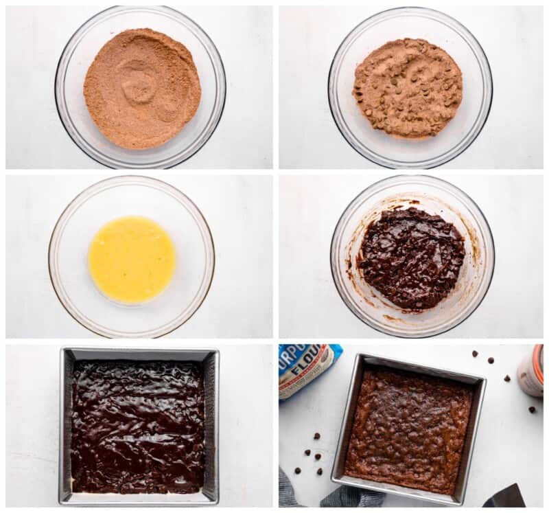 step by step photos for how to make homemade brownie mix.