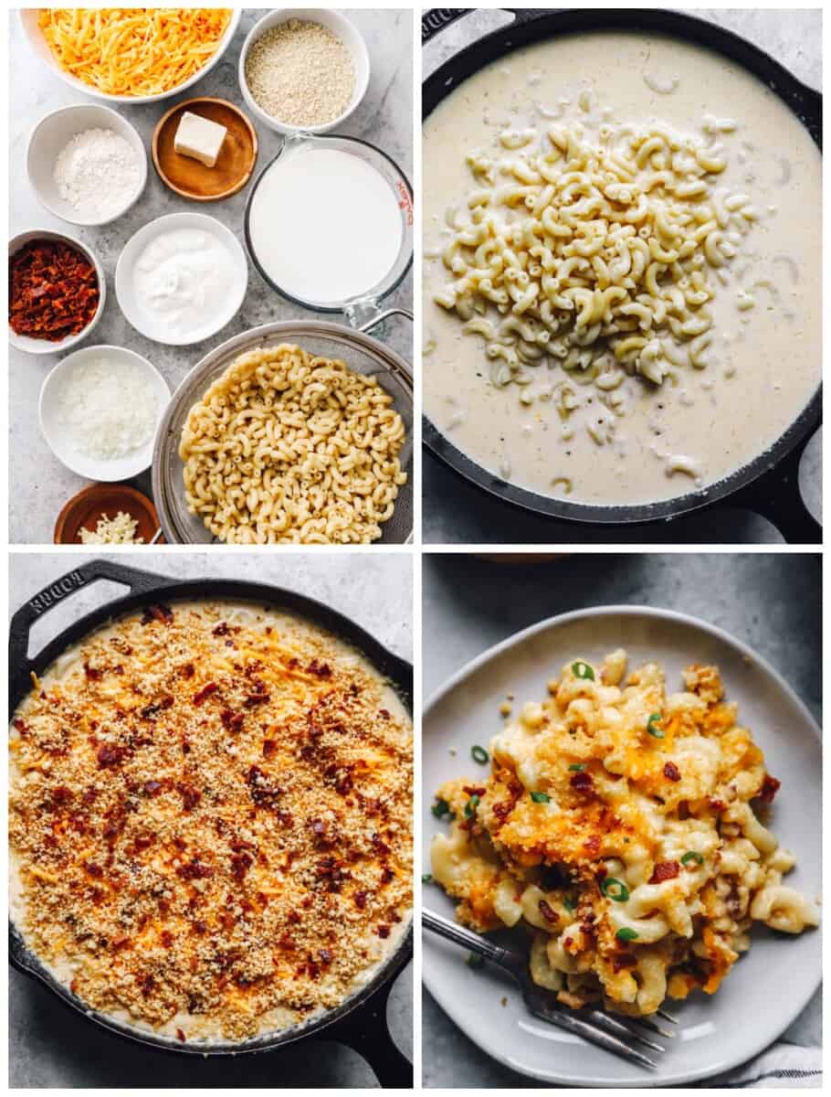 how to make loaded Mac and cheese step by step photo instructions