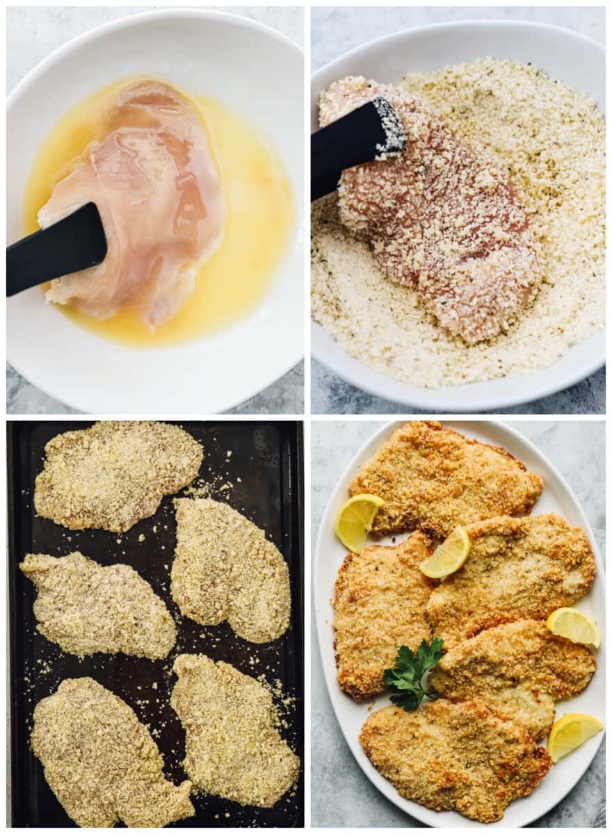 how to make parmesan crusted chicken step by step photo instructions