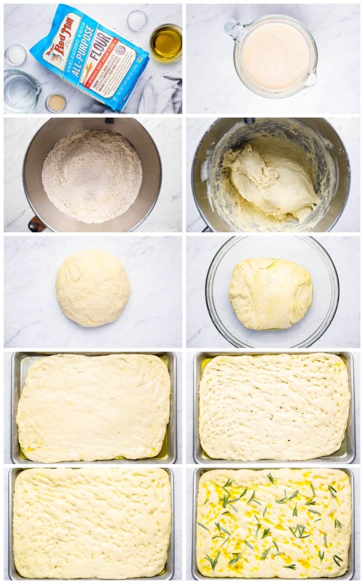 how to make rosemary focaccia step by step photo instructions
