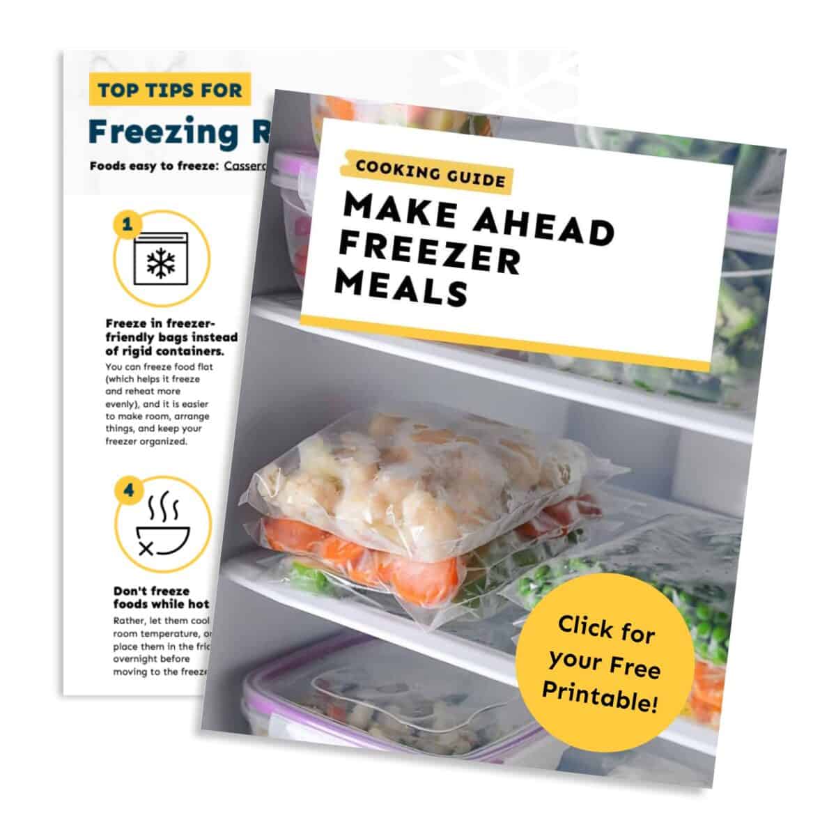 make ahead freezer meals tips