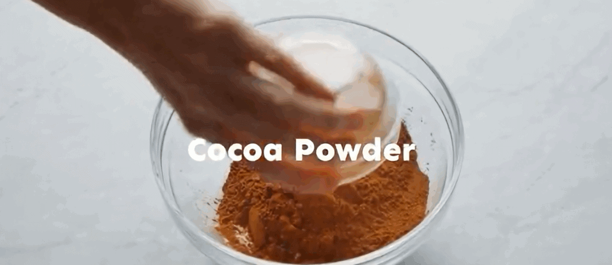 Dry ingredients being mixed in a bowl. 