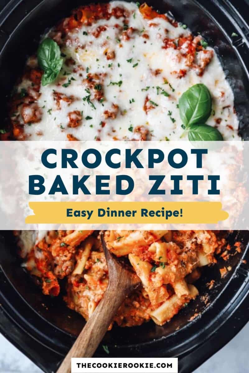 crockpot baked ziti pinterest