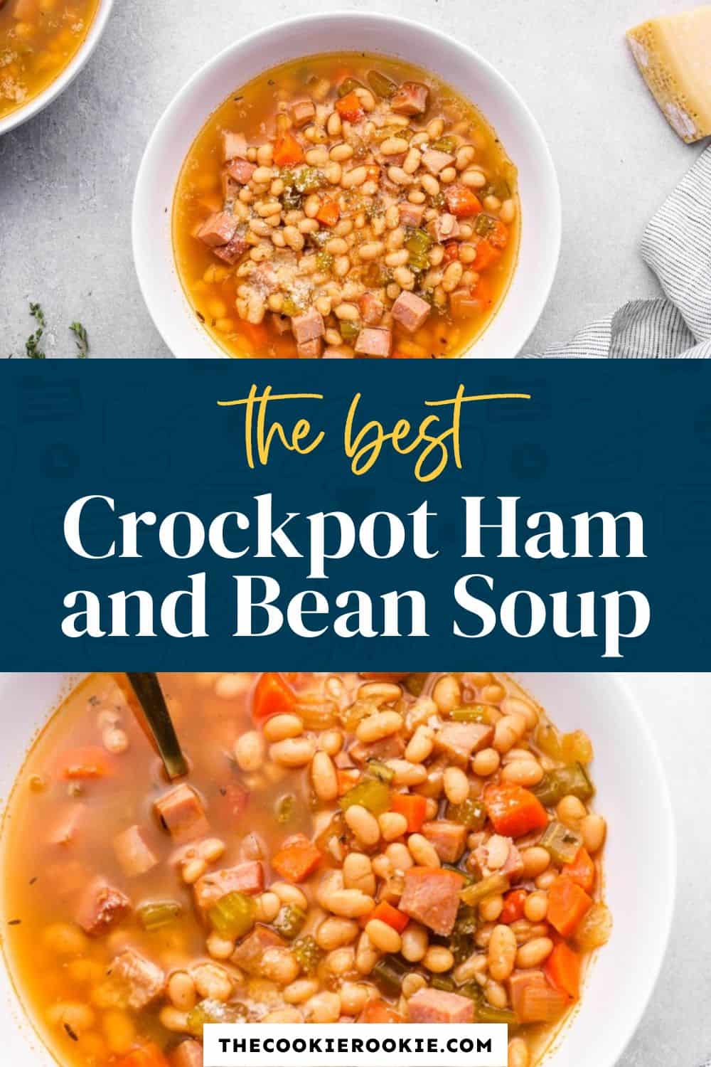 Crockpot Ham and Bean Soup Recipe - The Cookie Rookie®