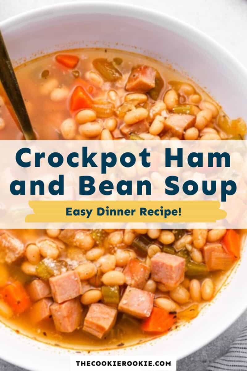 crockpot ham and bean soup pinterest