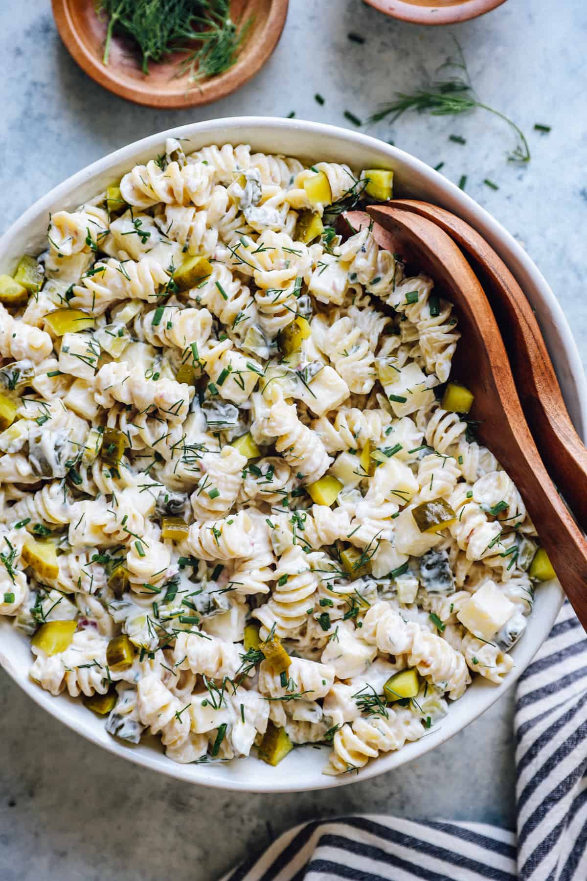 Dill Pickle Pasta Salad [www.thecookierookie.com]