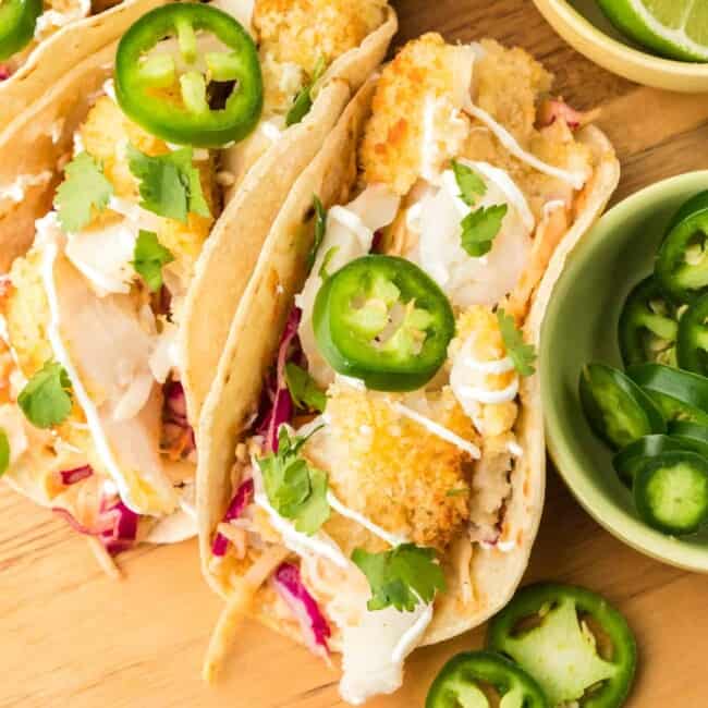 featured air fryer fish tacos.
