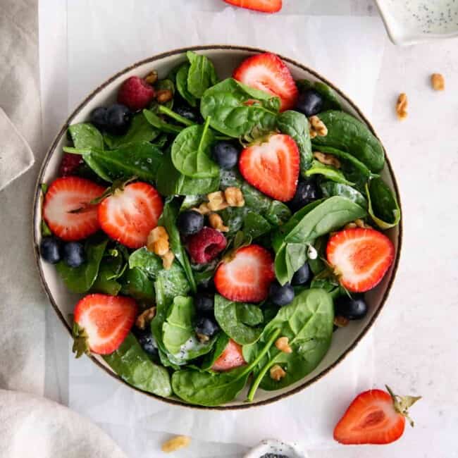 featured spinach berry salad.