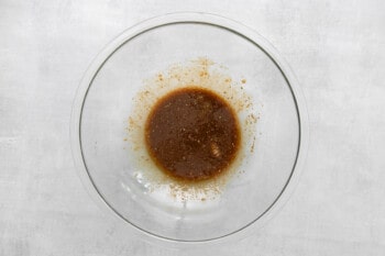 balsamic vinaigrette in a glass bowl.