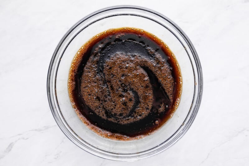 ribeye marinade in a glass bowl.