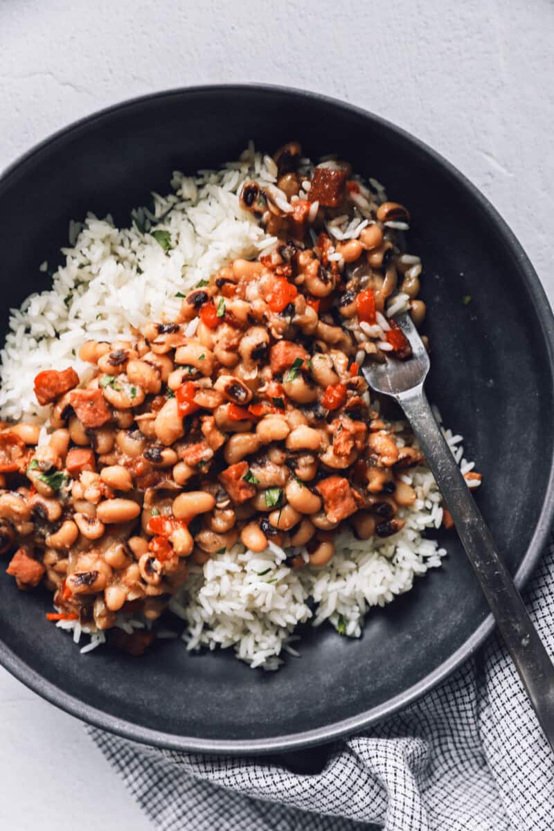 instant pot black eyed peas with rice