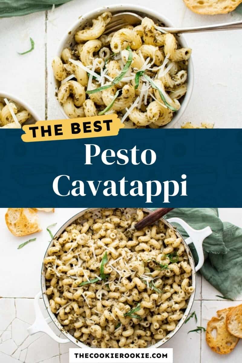 pesto cavatappi pinterest