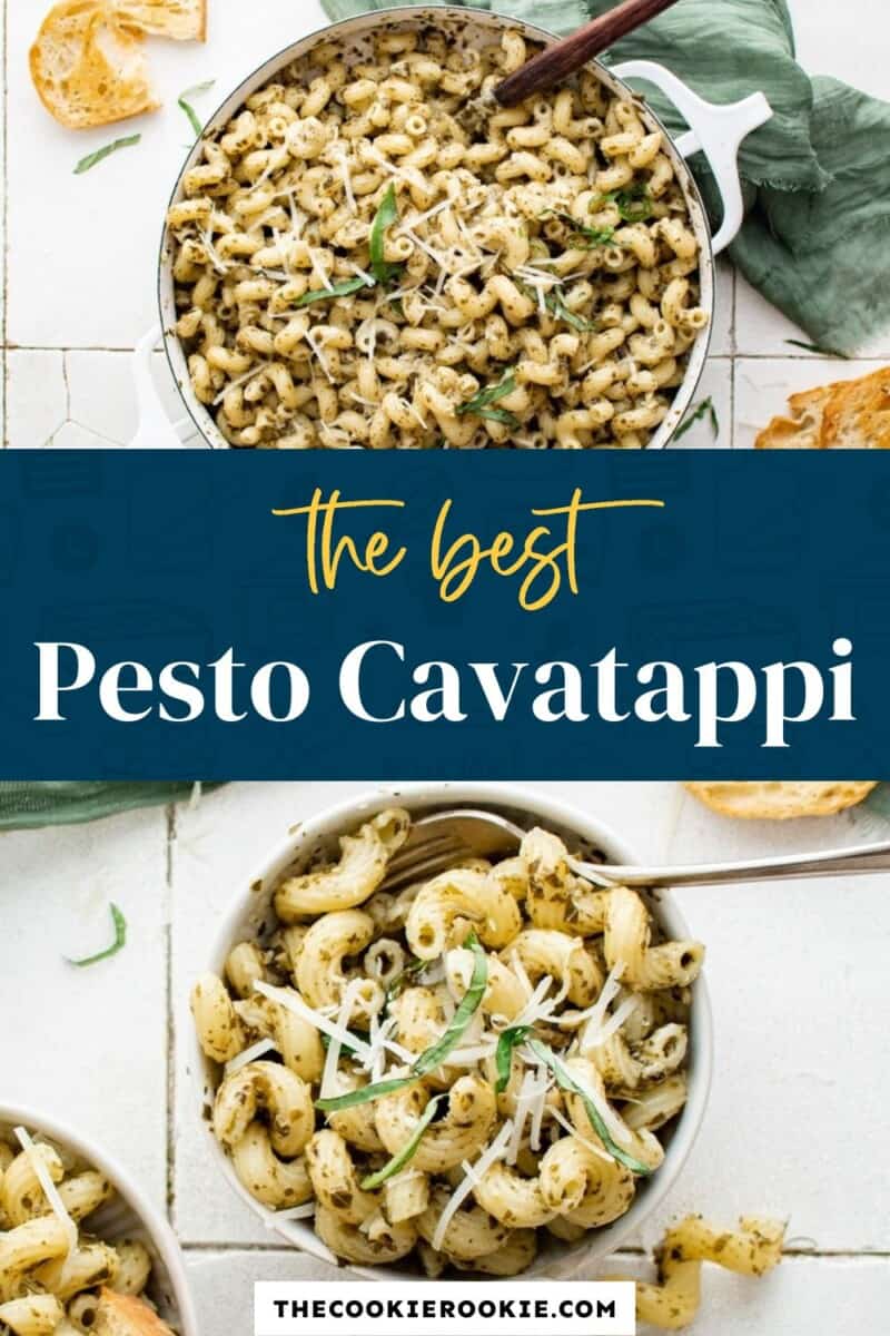 pesto cavatappi pinterest