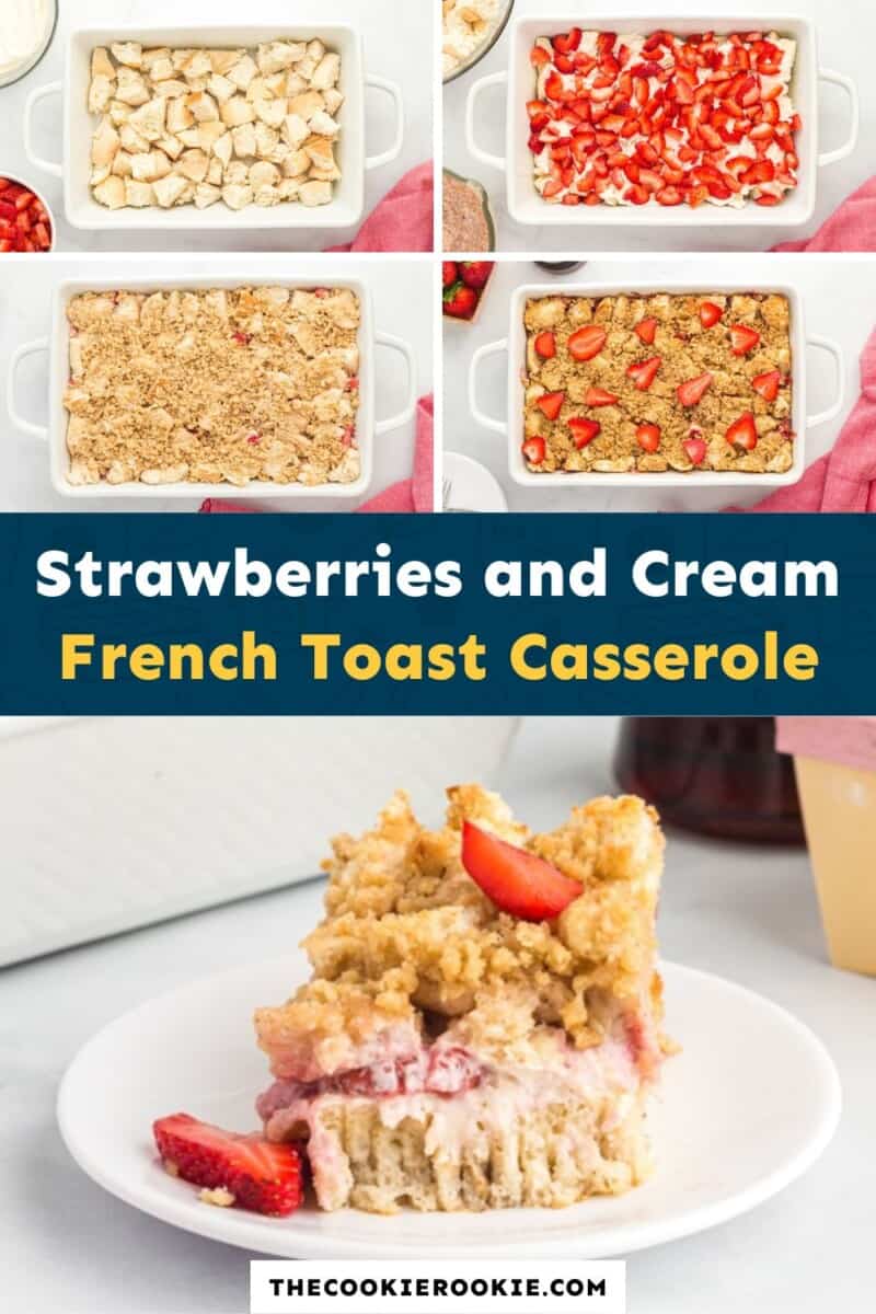 strawberries and cream French toast casserole pinterest