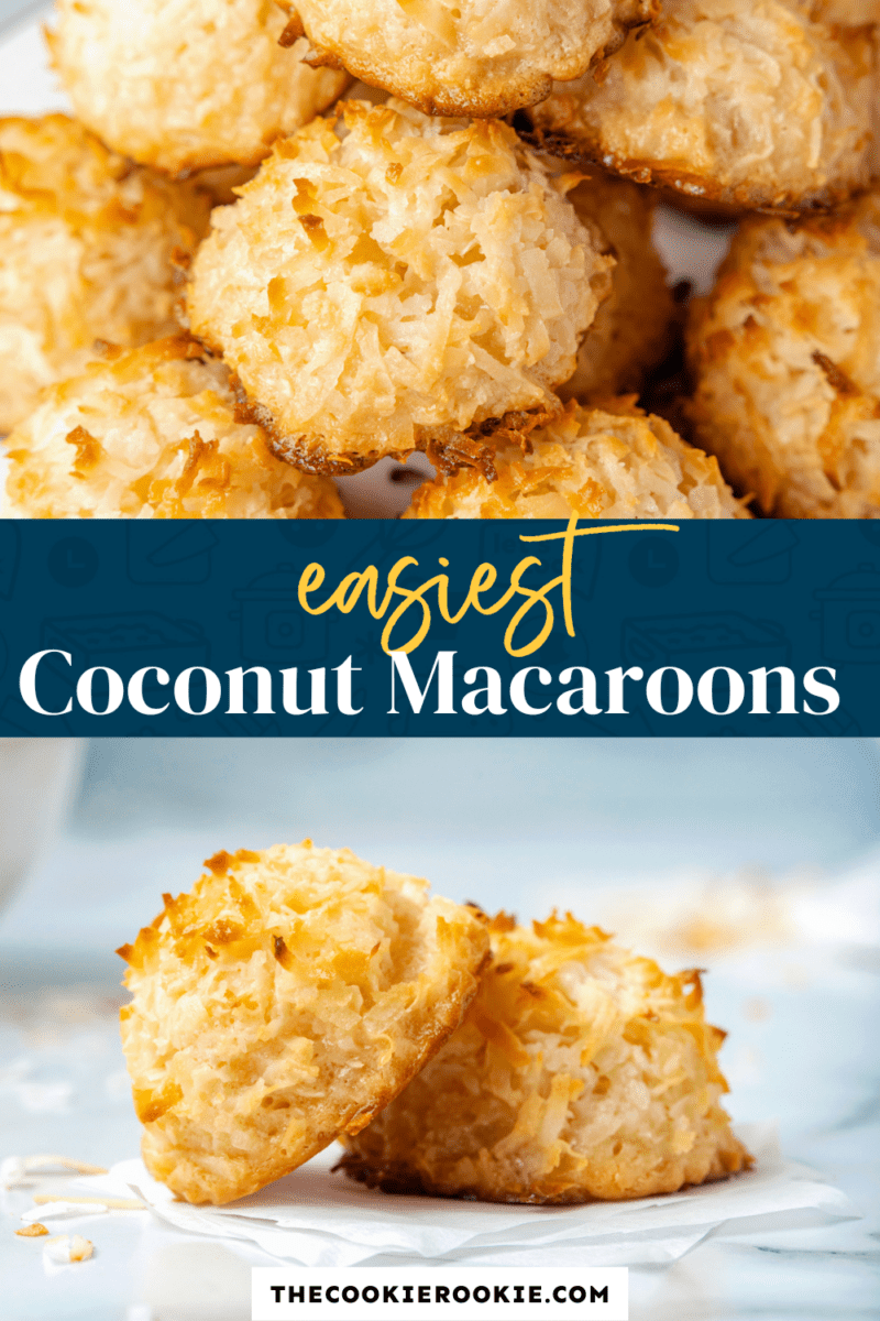 Easy coconut macaroons on a plate.