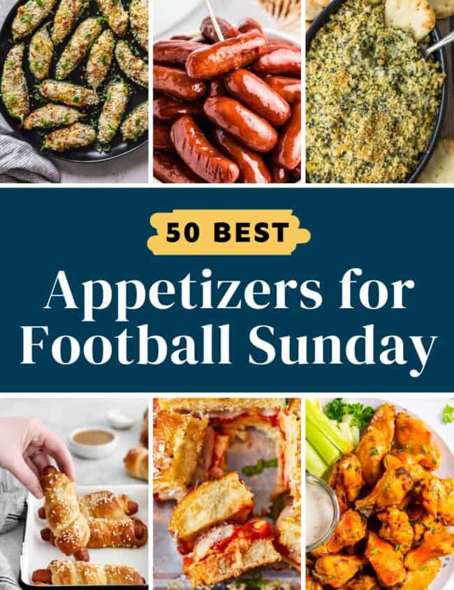 50 best appetizers for football Sunday