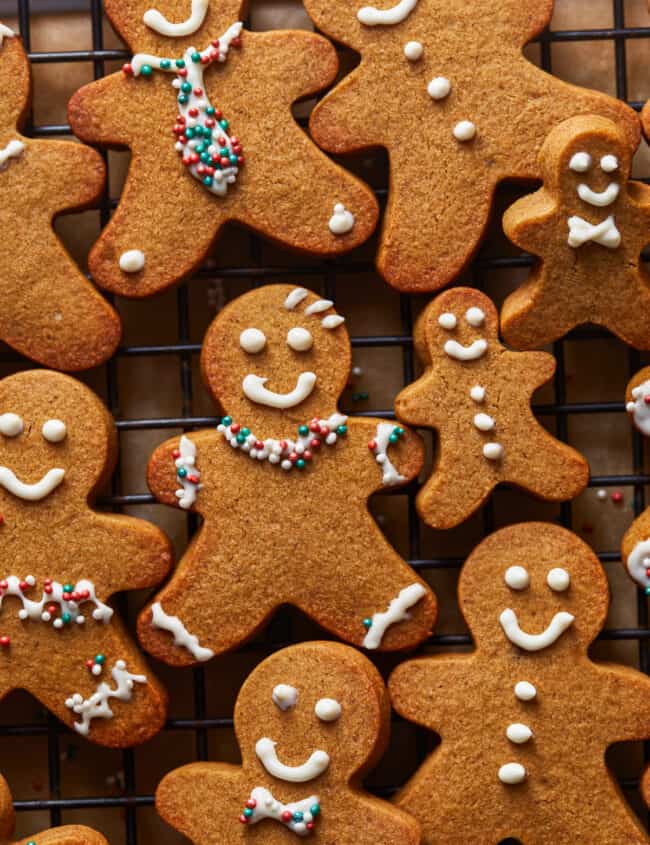 gingerbread cookies arranged overhead