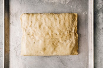 butter filled croissant dough rectangle.