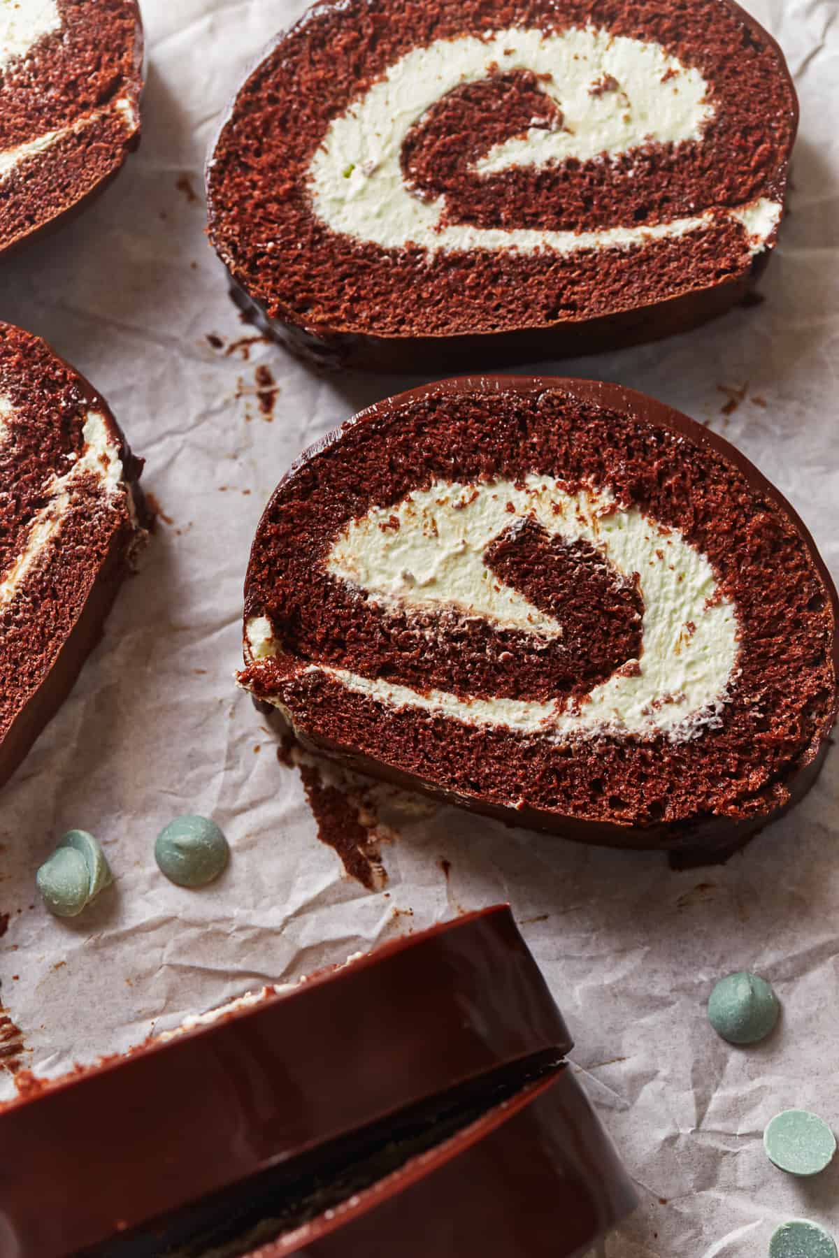 Mint Chocolate Swiss Roll - The Cookie Rookie® - Tasty Made Simple