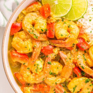 featured coconut curry shrimp.