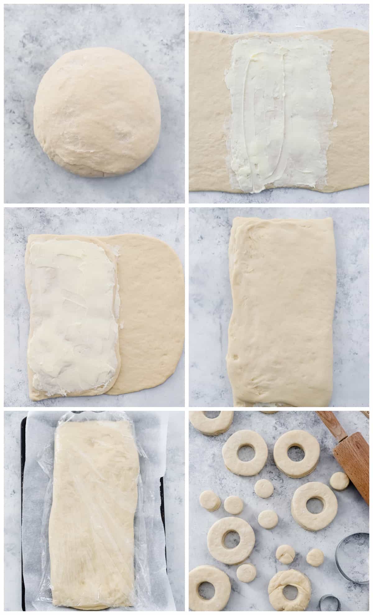 step by step photos for how to make cronuts.