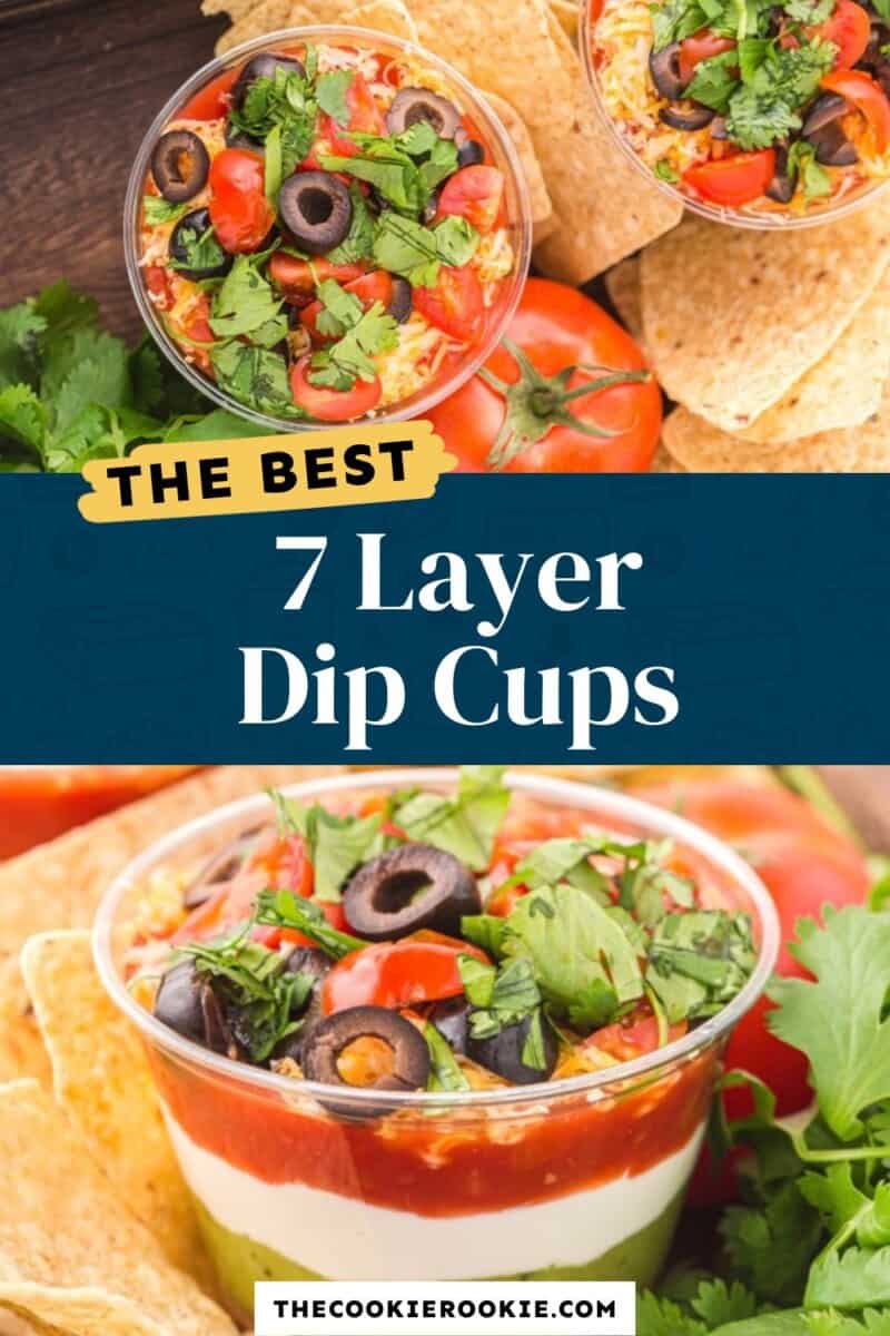 7 layer dip cups pinterest.