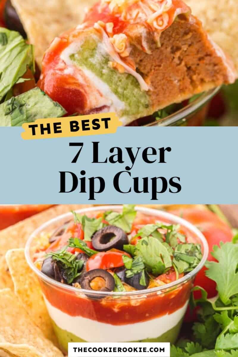 7 layer dip cups pinterest.