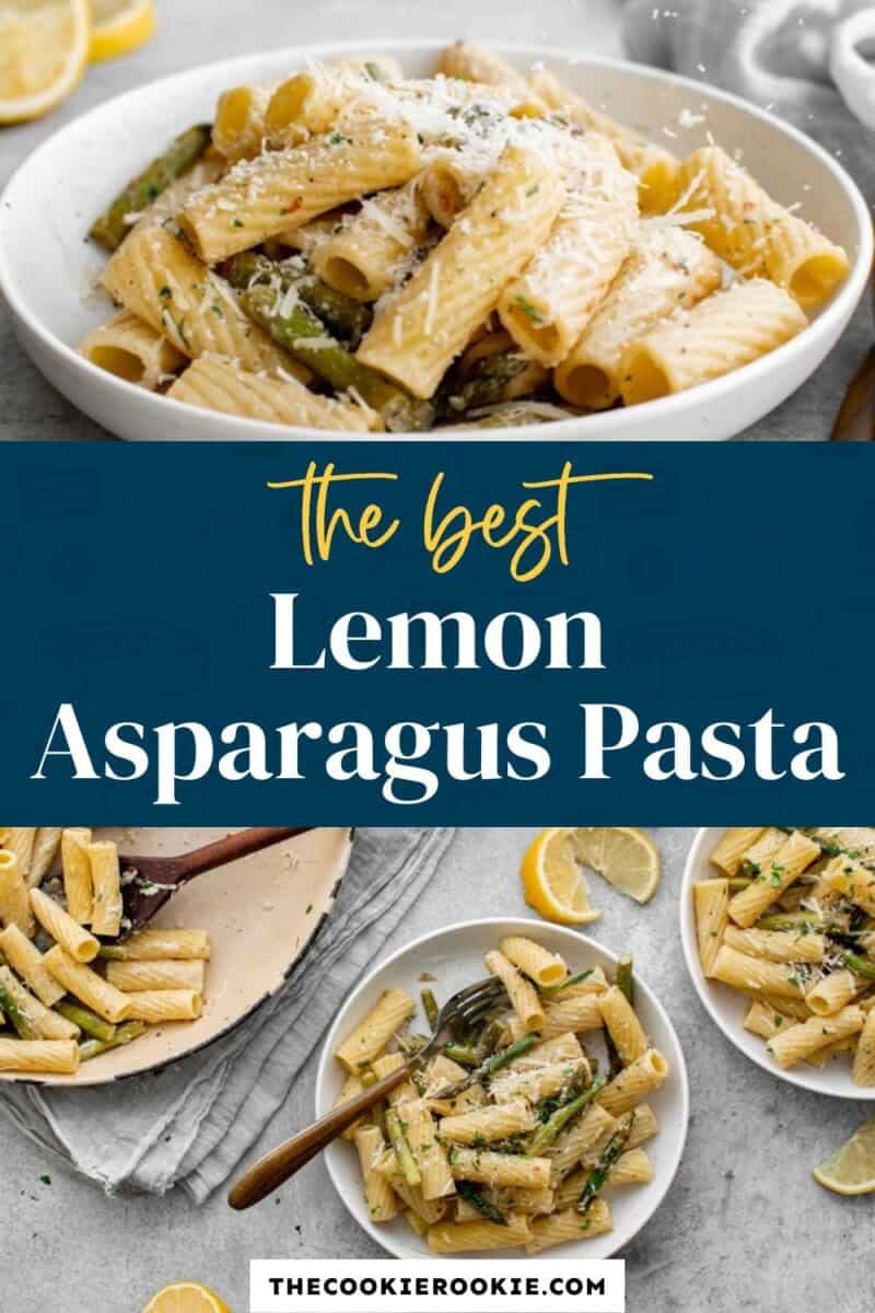 lemon asparagus pasta pinterest